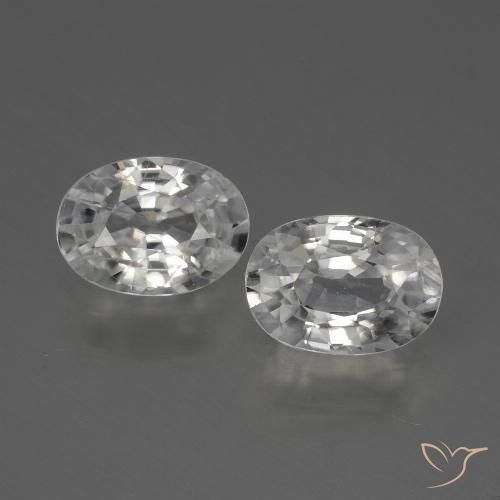2.33ctw Natural White Zircon, Oval, VS