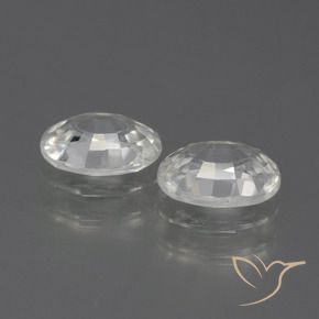 Zircon Gemstones in 7 x 5 mm (calibrated) Size for Sale, Zircon Stones in White Color