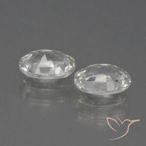 Zircon Gemstones in 7 x 5 mm (calibrated) Size for Sale, Zircon Stones in Warm White Color