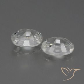 Zircon Gemstones in 7 x 5 mm (calibrated) Size for Sale, Zircon Stones in White Color
