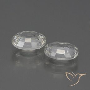 Zircon Gemstones in 7 x 5 mm (calibrated) Size for Sale, Zircon Stones in White Color