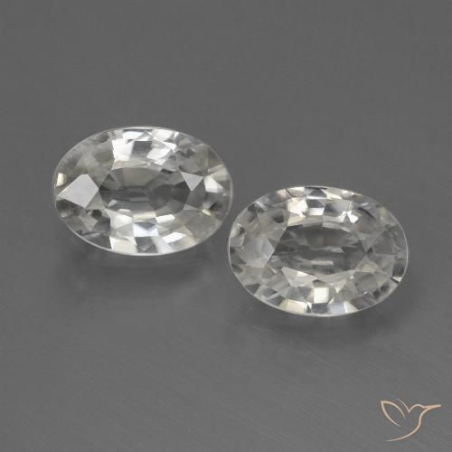 2.28ctw Natural Warm White Zircon, Oval, VVS