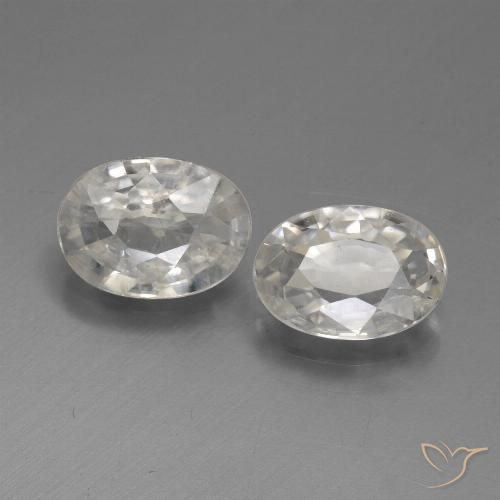 2.07ctw Natural Warm White Zircon, Oval, VS