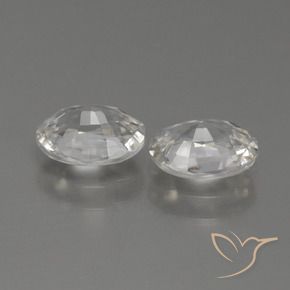 Zircon Gemstones in 7 x 5 mm (calibrated) Size for Sale, Zircon Stones in Warm White Color