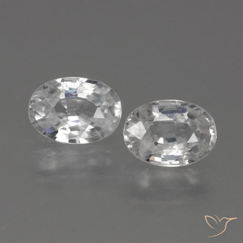 2.42ctw Natural White Zircon, Oval, VS