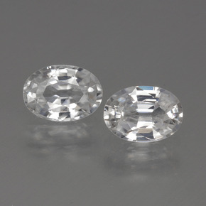 Blanc Zircon gemme - 1.2ct Ovale facette (ID: 440089)