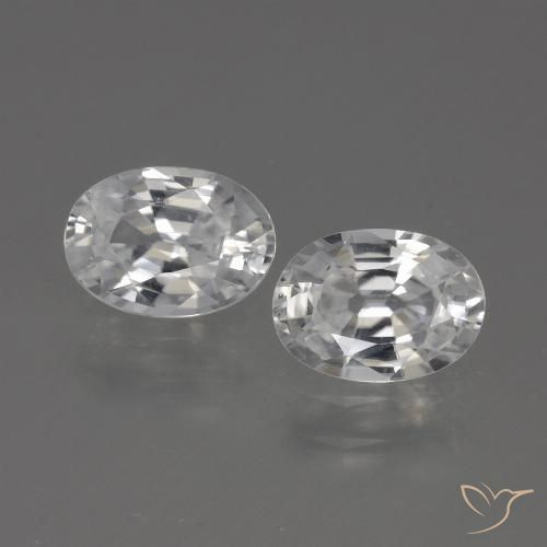 2.27ctw Natural White Zircon, Oval, VVS