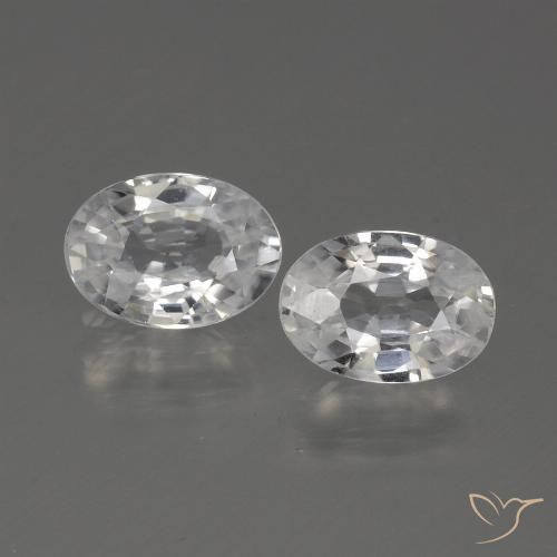2.33 ct White Zircon, 7 x 4.9 mm Oval Cut From Cambodia, Photo A