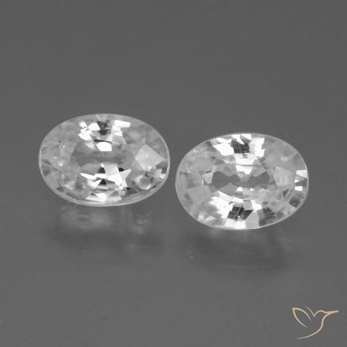 2.26ctw Natural White Zircon, Oval, VS
