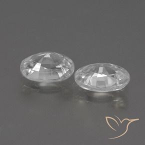 Zircon Gemstones in 7 x 5 mm (calibrated) Size for Sale, Zircon Stones in White Color