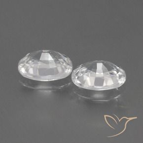 Zircon Gemstones in 7 x 5 mm (calibrated) Size for Sale, Zircon Stones in White Color