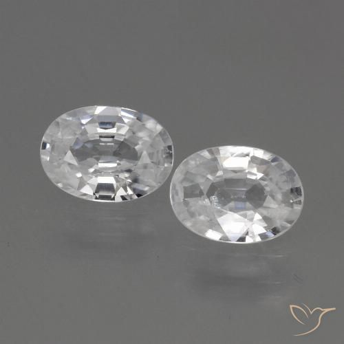 2.24ctw Natural White Zircon, Oval, VS