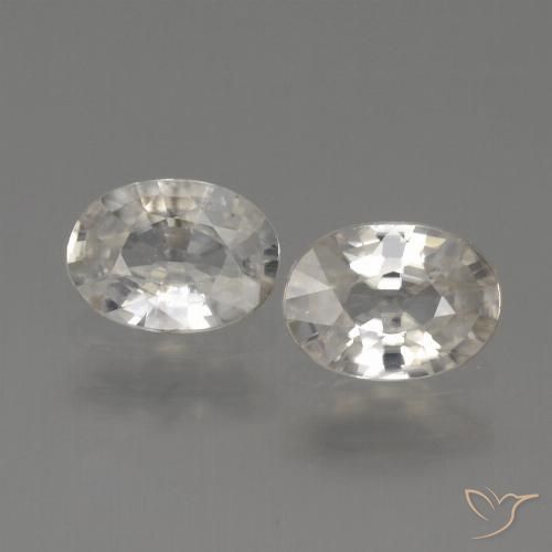 2.27ctw Natural Warm White Zircon, Oval, VS