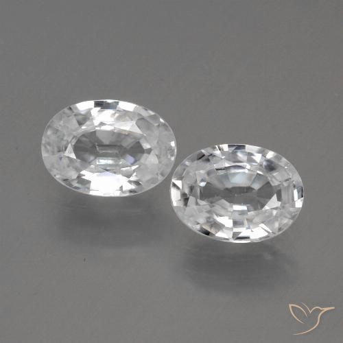 2.37ctw Natural White Zircon, Oval, VS