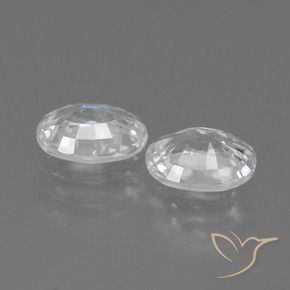Zircon Gemstones in 7 x 5 mm (calibrated) Size for Sale, Zircon Stones in White Color