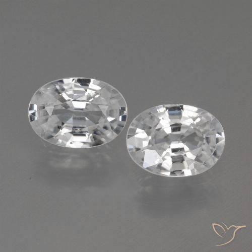 2.27ctw Natural White Zircon, Oval, VVS-VS