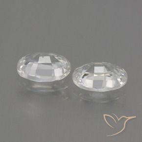 Zircon Gemstones in 7 x 5 mm (calibrated) Size for Sale, Zircon Stones in White Color