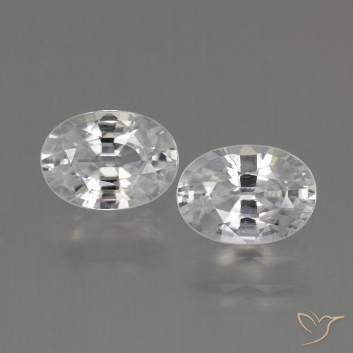 2.48ctw Natural White Zircon, Oval, VVS