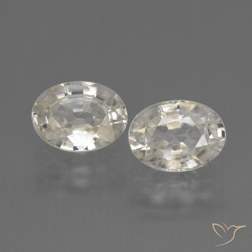 2.62 ct White Zircon, 7 x 5.1 mm Oval Cut From Cambodia, Photo A