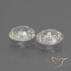 Zircon Gemstones in 7 x 5 mm (calibrated) Size for Sale, Zircon Stones in Warm White Color