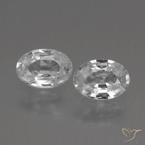 2.21ctw Natural Clear White Zircon, Oval, VVS-VS