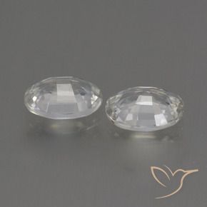 Zircon Gemstones in 7 x 5 mm (calibrated) Size for Sale, Zircon Stones in Clear White Color