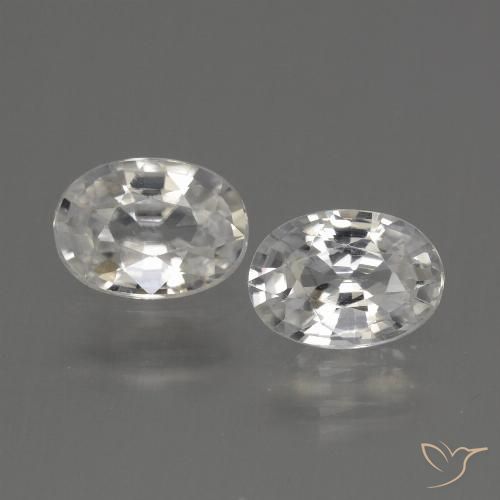 2.30ctw Natural Warm White Zircon, Oval, VVS-VS