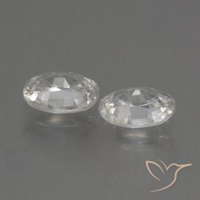 Zircon Gemstones in 7 x 5 mm (calibrated) Size for Sale, Zircon Stones in Warm White Color