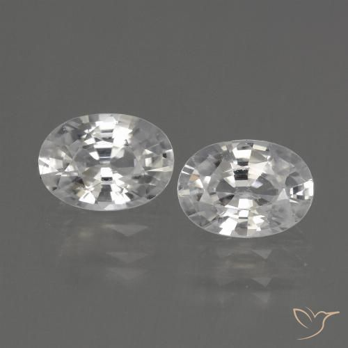 2.50ctw Natural White Zircon, Oval, VVS