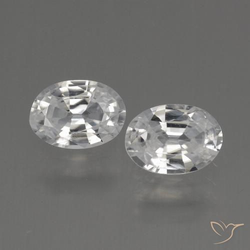 2.09ctw Natural White Zircon, Oval, VVS