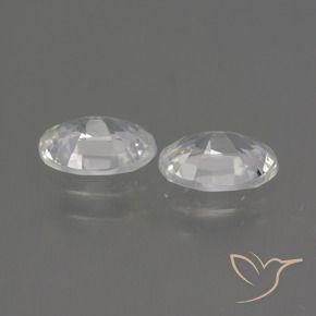 Zircon Gemstones in 7 x 5 mm (calibrated) Size for Sale, Zircon Stones in White Color