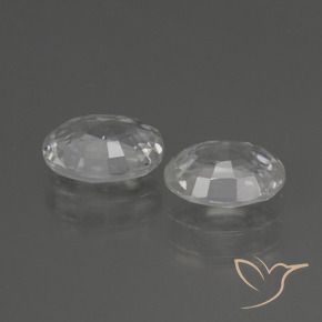 Zircon Gemstones in 7 x 5 mm (calibrated) Size for Sale, Zircon Stones in White Color