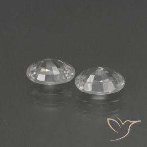Zircon Gemstones in 7 x 5 mm (calibrated) Size for Sale, Zircon Stones in Clear White Color