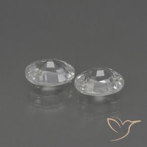 Zircon Gemstones in 7 x 5 mm (calibrated) Size for Sale, Zircon Stones in Clear White Color