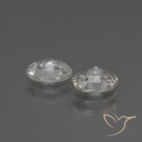 Zircon Gemstones in 7 x 5 mm (calibrated) Size for Sale, Zircon Stones in White Color