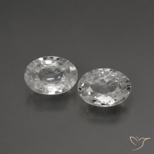 2.23ctw Natural White Zircon, Oval, VS