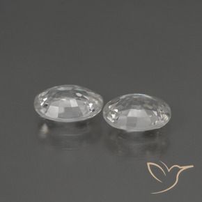 Zircon Gemstones in 7 x 5 mm (calibrated) Size for Sale, Zircon Stones in White Color