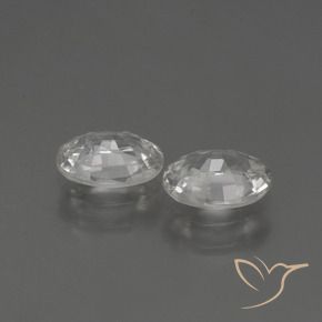 Zircon Gemstones in 7 x 5 mm (calibrated) Size for Sale, Zircon Stones in White Color