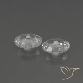 Zircon Gemstones in 7 x 5 mm (calibrated) Size for Sale, Zircon Stones in White Color