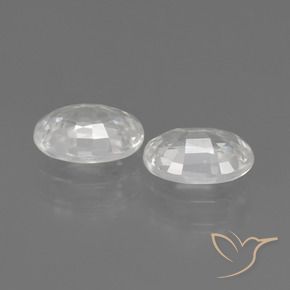 Zircon Gemstones in 7 x 5 mm (calibrated) Size for Sale, Zircon Stones in White Color