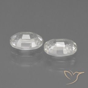 Zircon Gemstones in 7 x 5 mm (calibrated) Size for Sale, Zircon Stones in White Color