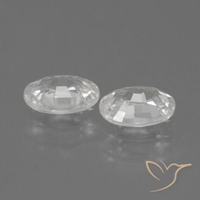 Zircon Gemstones in 7 x 5 mm (calibrated) Size for Sale, Zircon Stones in White Color