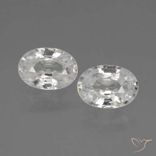 2.21ctw Natural White Zircon, Oval, VS