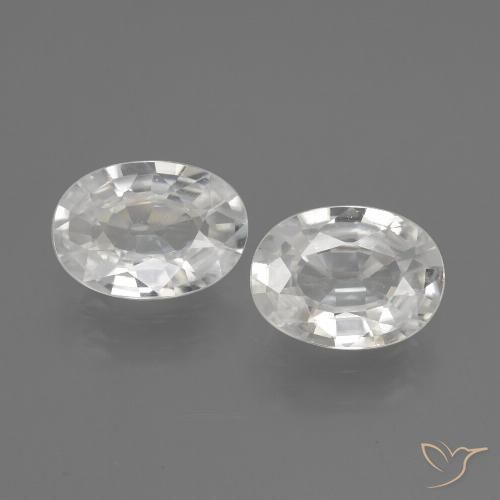 2.17ctw Natural White Zircon, Oval, VS