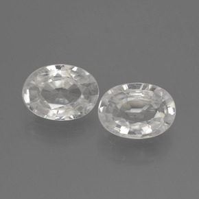 Blanco cálido Circón Gema - 1ct Forma ovalada (ID: 440285)