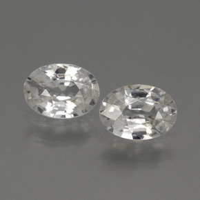 Warm White Zircon Gem - 1.1ct Oval Facet (ID: 440322)
