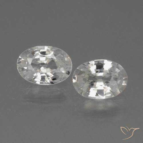 2.24ctw Natural White Zircon, Oval, VS