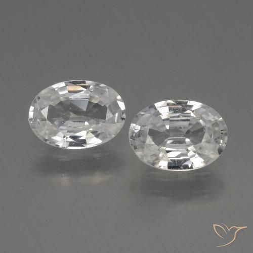 2.20ctw Natural White Zircon, Oval, VS