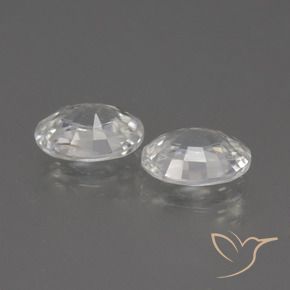 Zircon Gemstones in 7 x 5 mm (calibrated) Size for Sale, Zircon Stones in Warm White Color