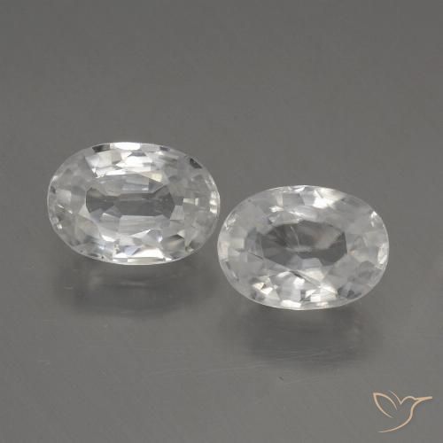 2.43ctw Natural Warm White Zircon, Oval, VVS-VS